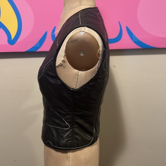 Moschino Black Oopsi Leather Vest - Picture 8 of 13